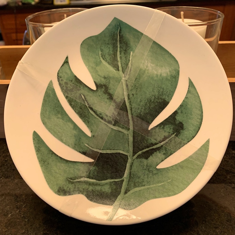 Leaf Print Small Plate - Set of 4